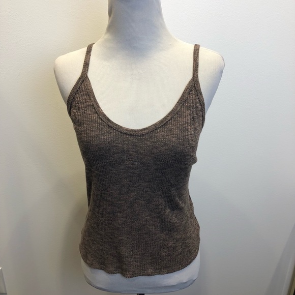 Brown Ribbed Tank - Picture 2 of 5